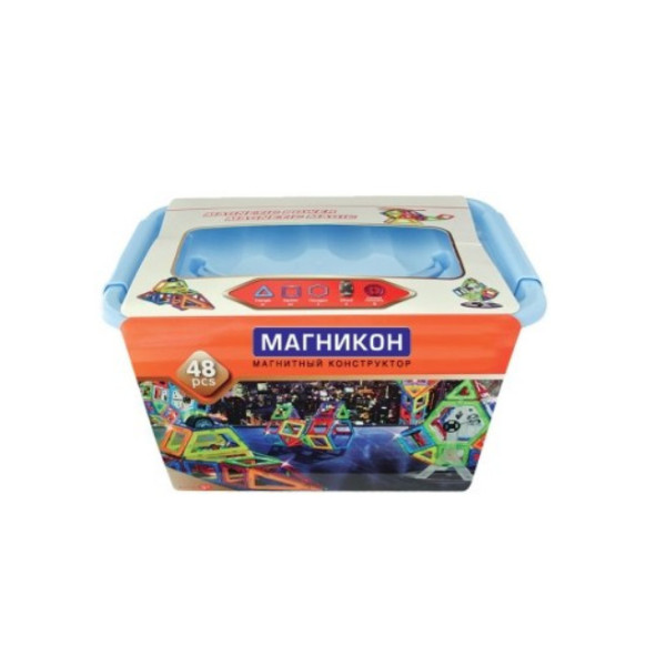 Магнитный конструктор Магникон чемодан на 48-деталей Головоломка для детей