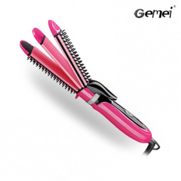 Плойка для волос c керамическим покрытием | Мелкое гофре | Волны | Утюжок 3в1 Gemei GM-2922 CG244 PR3