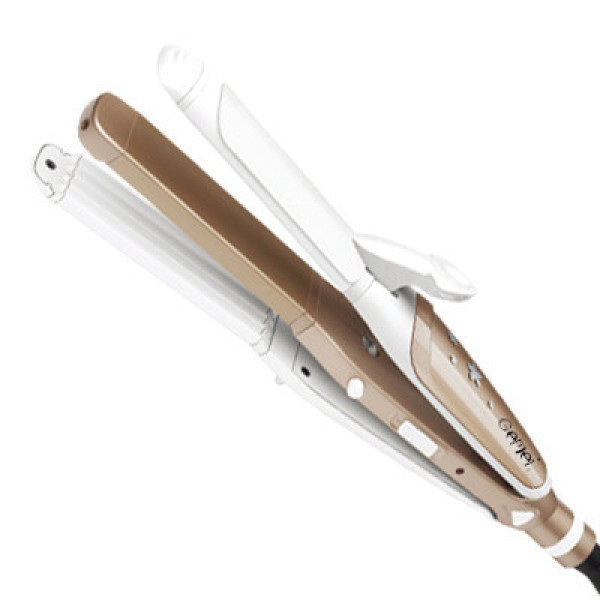 Плойка стайлер с алюминиевым покрытием | Гофре | Щипцы | Утюжок выпрямитель 3 в 1 GEMEI GM-1960 CG24 PR4