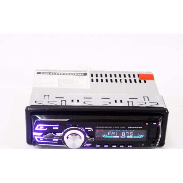 Автомагнитола Pioneer 3228D USBU (съемная панель + евро разъем + RGB подсветка) PR4