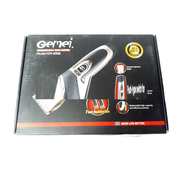 Профессиональная аккумуляторная машинка для стрижки GEMEI GM 6066 CG21 PR4