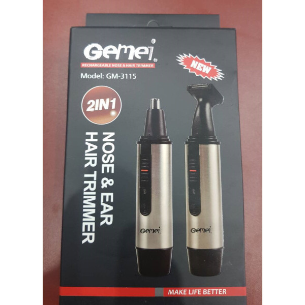 Универсальный триммер для удаления волос, оснащен двумя съемными насадками Gemei GEMEI GM 3115 CG21 PR2