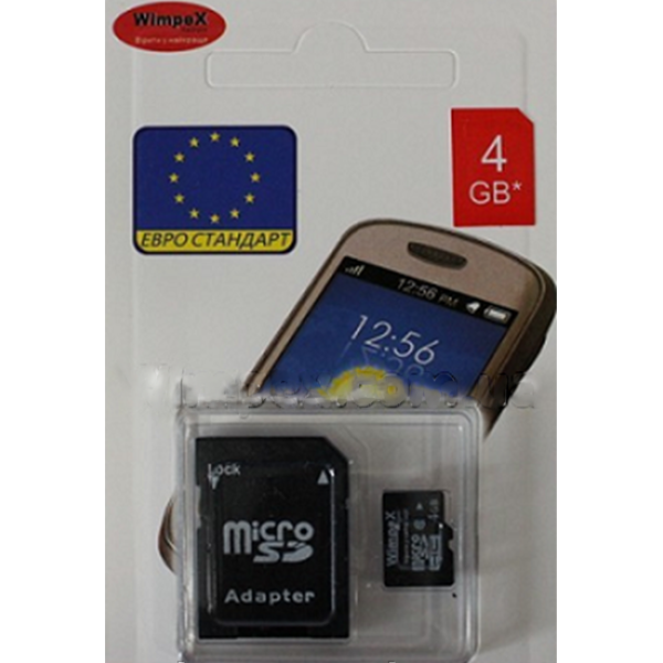 Карта Флэш-Памяти WIMPEX microSD 4GB PR3