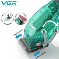 Профессиональная машинка для стрижки V-660 Professional Clipper Transparent Green • Аккумуляторная машинка для волос VGR V-660