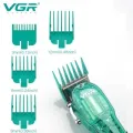 Профессиональная машинка для стрижки V-660 Professional Clipper Transparent Green • Аккумуляторная машинка для волос VGR V-660