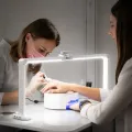 Професійна настільна LED-лампа F-800E 40W біла • Прямокутна лампа для манікюру, робочого столу, салону краси та косметолога 3500Lm