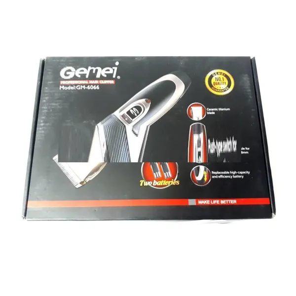 Профессиональная аккумуляторная машинка для стрижки GEMEI GM 6066 CG21 PR4