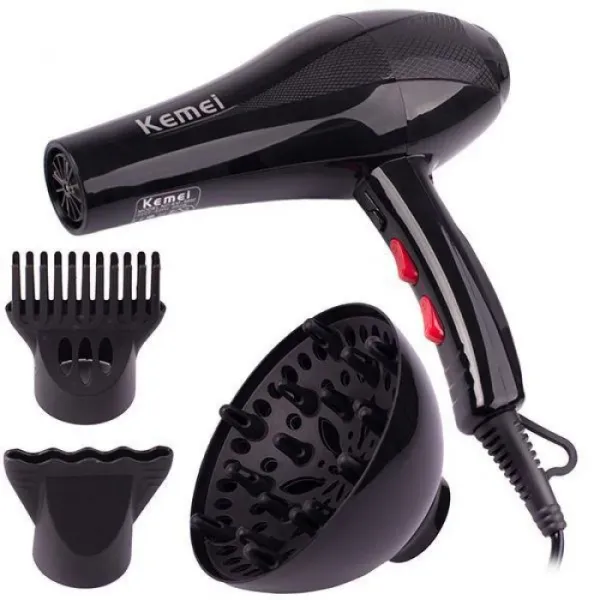 Профессиональный фен для волос Kemei KM 8892, мощность 1000Вт, диффузор CG23 PR4