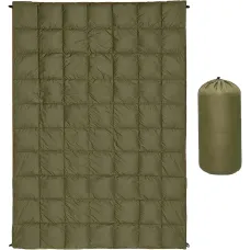 Пуховое походное одеяло 200×140 см в чехле • Водонепроницаемое туристическое покрывало для кемпинга и автопутешествий Пуховое походное одеяло 200×140 см в чехле • Водонепроницаемое туристическое покрывало для кемпинга и автопутешествий