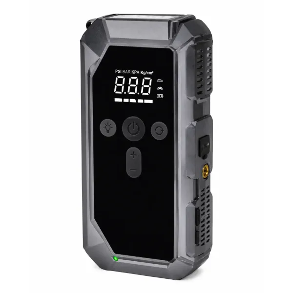 Пускозарядное устройство K3 12000 мАч • Автомобильный Jump Starter 12V с компрессором 150 PSI, пиковым током 600A, Power Bank и LED-фонарем
