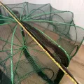 Раколівка складна 10 лунок 79×29 см • Рибальська пастка для раків із кількома входами, компактна переносна снасть для риболовлі