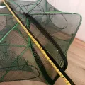 Раколівка складна 6 лунок • Компактна пастка для раків і риби 59×26 см, переносна снасть для риболовлі у прісних водоймах