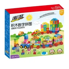 Развивающий детский конструктор Паровозик, 146 деталей