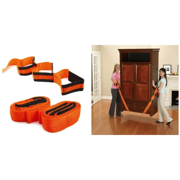 Ремни для переноса мебели, габаритных грузов и тяжестей, комплект из 2 штук