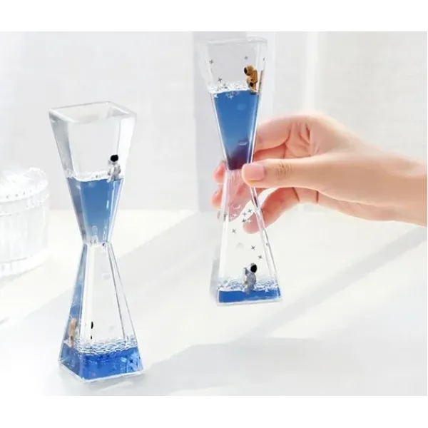 Жидкие песочные часы Floating Timer Плавающие часы - таймер с жидкостью и фигурками