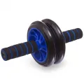 Ролик - тренажер для пресса с ковриком Double wheel Abs health abdomen round ∙ Гимнастическое спортивное фитнес колесо