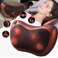 Роликовая массажная подушка Massage Pillow Массажер для спины и шеи и инфракрасным прогревом