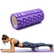 Роликовый массажер для тела, 30х8 см · Роллер для фасциального массажа мышц · Валик для йоги и фитнеса