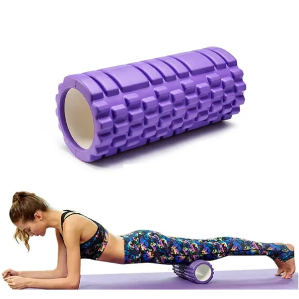 Роликовый массажер для тела, 30х8 см · Роллер для фасциального массажа мышц · Валик для йоги и фитнеса