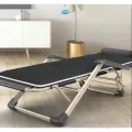 Розкладне крісло-ліжко MA568 чорне з подушкою 178×66 см • Крісло-трансформер для сну, відпочинку, офісу, гостьової кімнати, кемпінгу та дачі MA568