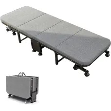 Раскладная кровать NKD-01 188х70х30 см • Односпальная кровать-раскладушка для дома, дачи, гостей и временного отдыха