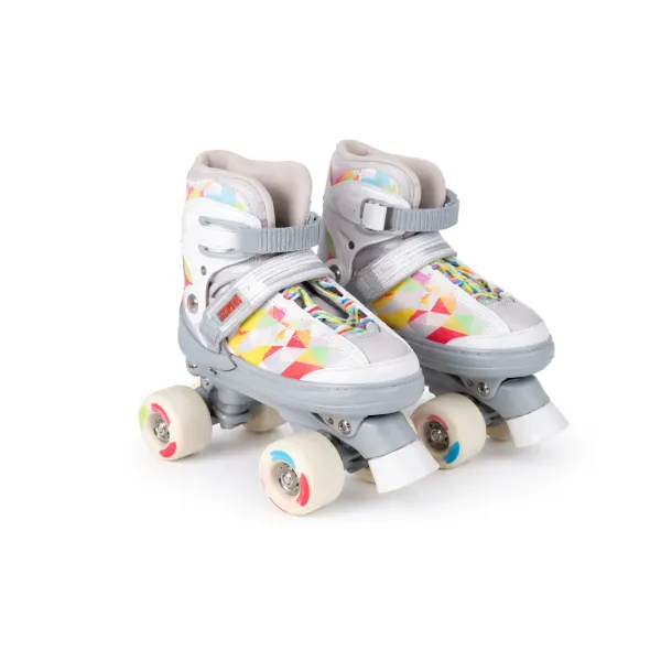 Раздвижные ролики квады Quad Power с защитой • Детские роликовые коньки на 4 колесах PU для начинающих, прогулок и активного катания