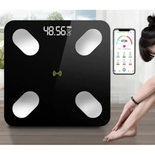 Умные Bluetooth смарт-весы напольные электронные с приложением для смартфона до 180 кг