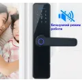 Умный дверной замок SMART TUYA AND 5323 черный • Электронный кодовый замок с отпечатком пальца, паролем, картой и Bluetooth-управлением