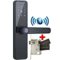 Умный дверной замок SMART TUYA AND 5323 черный • Электронный кодовый замок с отпечатком пальца, паролем, картой и Bluetooth-управлением