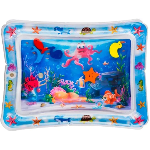 Развивающий водный коврик детский игровой надувной для малышей