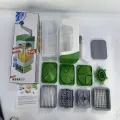 Ручная овощерезка с контейнером Genius Nicer Dicer Кухонный слайсер - терка с насадками 7 в 1
