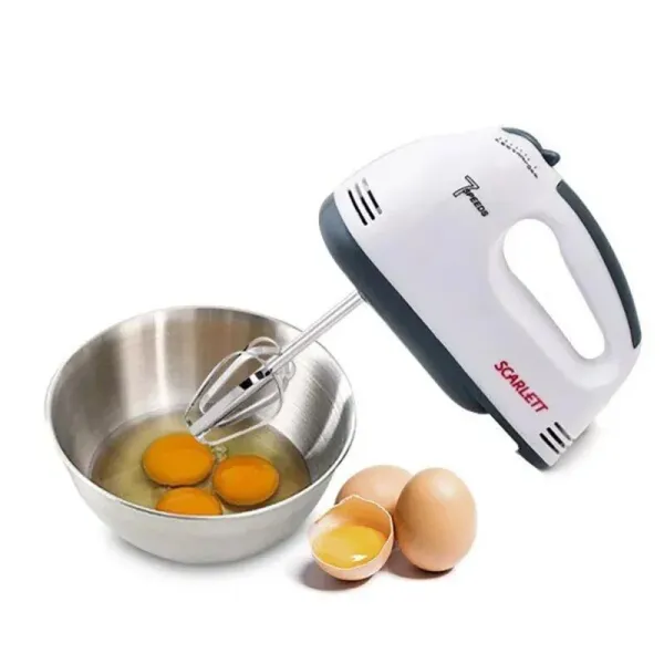 Ручной кухонный миксер Scarlett HE-133, 7 скоростей взбивания