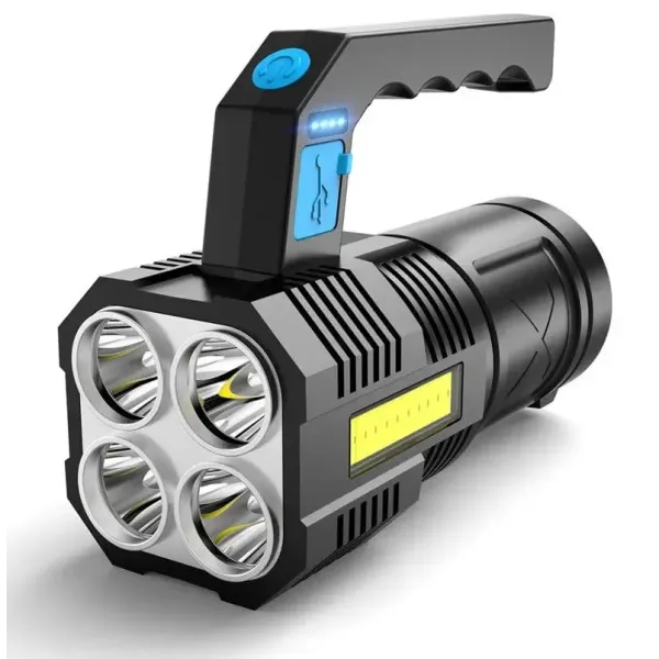 Ручной фонарь Bailong BL X502 • Мощный фонарь с COB-светом и USB зарядкой