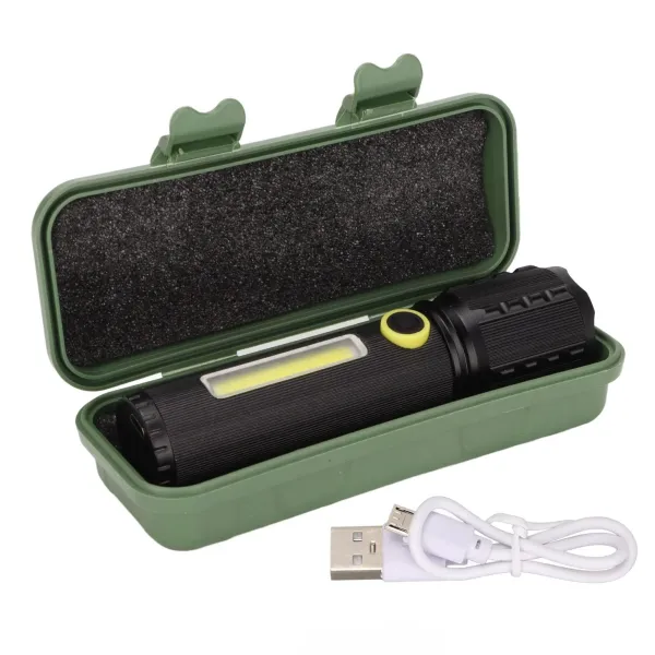 Ручной фонарь с боковой подсветкой BL C63 COB+USB Charge ∙ Фонарик ручной BL-C63 COB с USB зарядкой