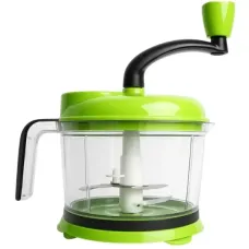 Ручной измельчитель овощей и фруктов с 4 лезвиями и чеснокодавкой • Многофункциональный кухонный измельчитель с лезвиями из нержавеющей стали