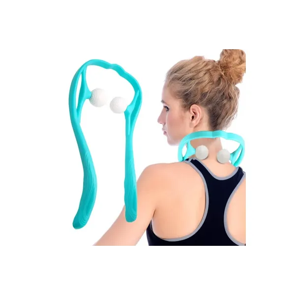 Ручной роликовый массажер для шеи Hexiang Neck Massager для снятия усталости и напряжения