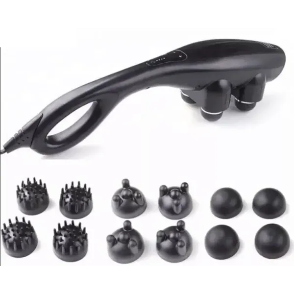 Ручной вибрационный мультимассажер Quad Action 12 в 1 для всего тела, 28 Вт