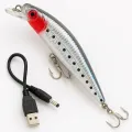 Рыболовная приманка с аккумулятором электронный воблер на хищную рыбу • Twitching Lure светящаяся приманка с с usb зарядкой
