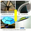 Рыбацкий зонт 2 м JTG2025-darkblue синий с вентиляционным клапаном, чехлом и крючками • Туристический зонт для рыбалки и отдыха на природе