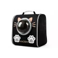 Рюкзак-переноска S-cat1 для котов 36×24×40 см черный • Рюкзак для кошек S-cat1 с прозрачным окном и вентиляцией 36×24×40 см