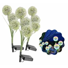 Садовый LED светильник Одуванчики на солнечной батарее с датчиком света · Уличная лампа с фонариками в форме цветка для дома, сада, клумбы