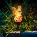 Садовый фонарь на солнечной батарее Белка на шишке • Декоративный уличный светильник для сада, газона, клумбы и дорожек