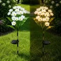 Садовый светильник 26X-105 «Цветы Белые» набор 2 шт • LED светильники 26X-105 на солнечной батарее для сада, клумбы и дорожек, 2 шт