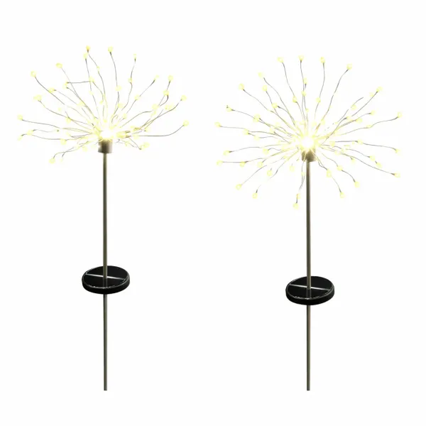 Садовый светильник Фейерверк AND HA-38 на солнечной батарее 2 шт в коробке • Уличный газонный LED-фонарь для сада, дорожек, двора, дачи и ландшафтного декора