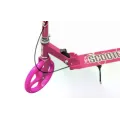 Самокат двухколесный городской с колесами PU 200 мм и ножным тормозом 109 Pink • Складной прогулочный самокат для детей и подростков • Городской самокат розовый