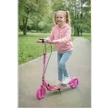 Самокат двухколесный городской с колесами PU 200 мм и ножным тормозом 109 Pink • Складной прогулочный самокат для детей и подростков • Городской самокат розовый