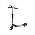 Самокат двухколесный городской с колесами PU 200 мм и ножным тормозом 109 black • Складной прогулочный самокат для детей и подростков • Городской самокат черный
