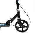 Самокат двухколесный городской с колесами PU 200 мм и ножным тормозом 109 black • Складной прогулочный самокат для детей и подростков • Городской самокат черный