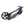 Самокат двухколесный городской с колесами PU 200 мм и ножным тормозом 109 black • Складной прогулочный самокат для детей и подростков • Городской самокат черный