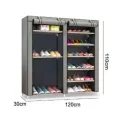 Шкаф для обуви Shoe Cabinet тканевый двухсекционный органайзер с полочками
